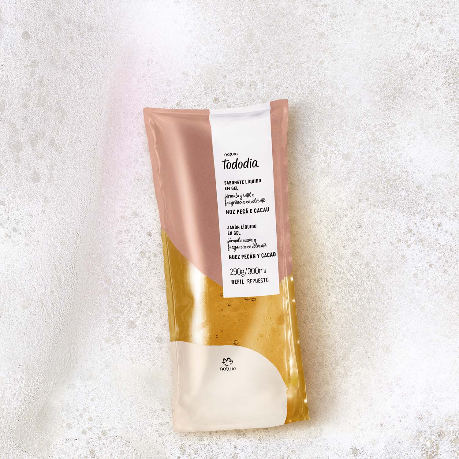Repuesto jabon líquido en gel nuez pecán y cacao