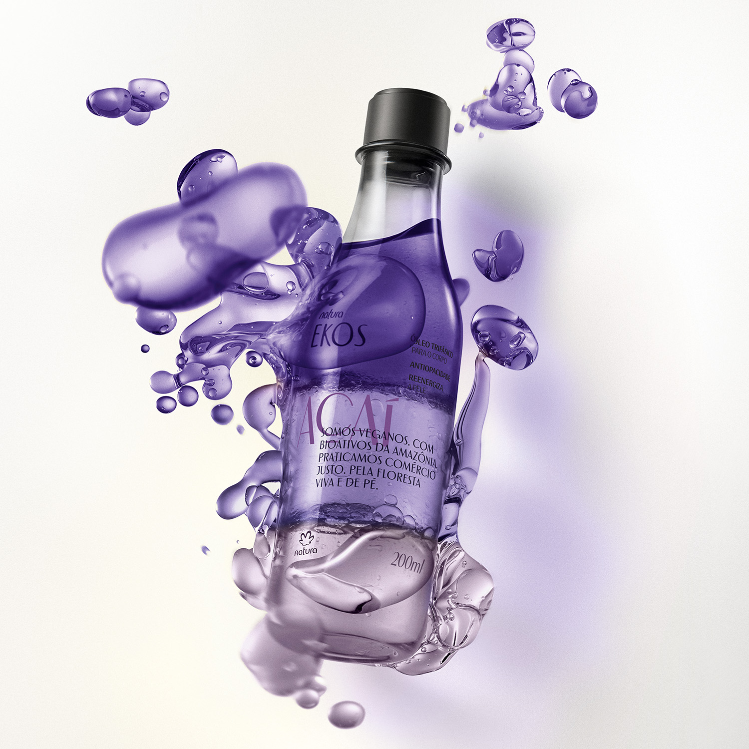 Aceite trifásico corporal açaí