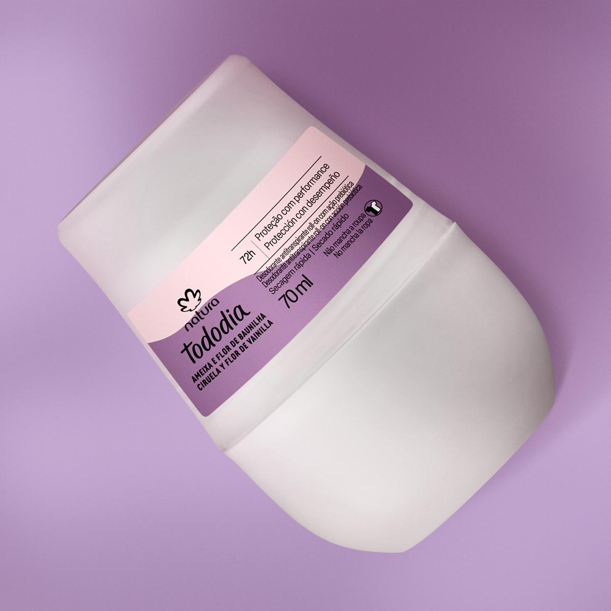 Desodorante Antitranspirante Roll-on Tododia Ciruela y Flor de Vainilla