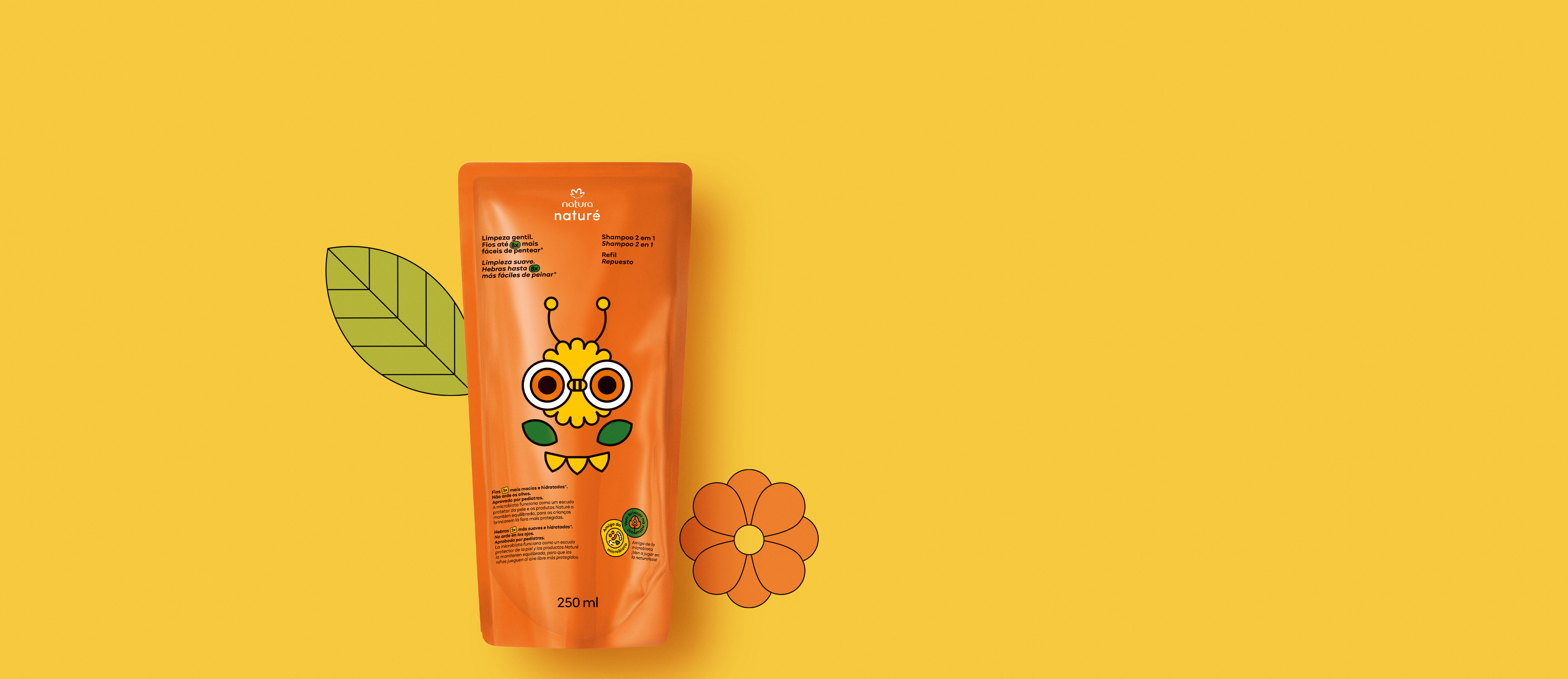 Repuesto Shampoo Infantil 2 en 1 Naturé 250ml