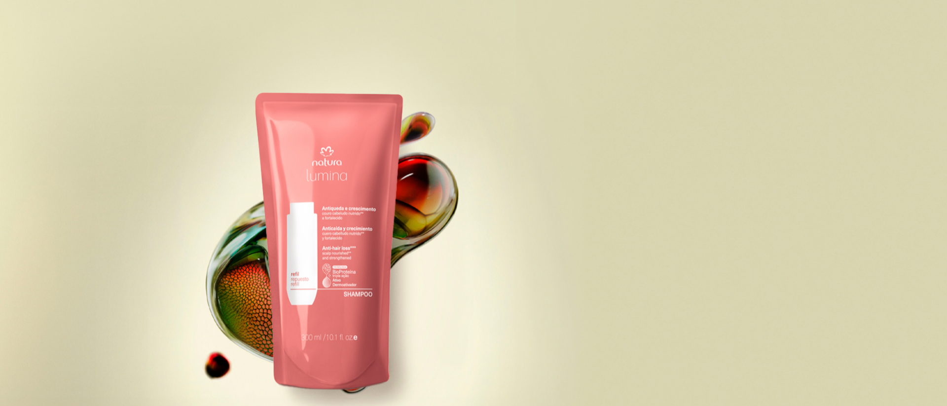 Repuesto Shampoo Anticaída y Crecimiento Lumina 300ml