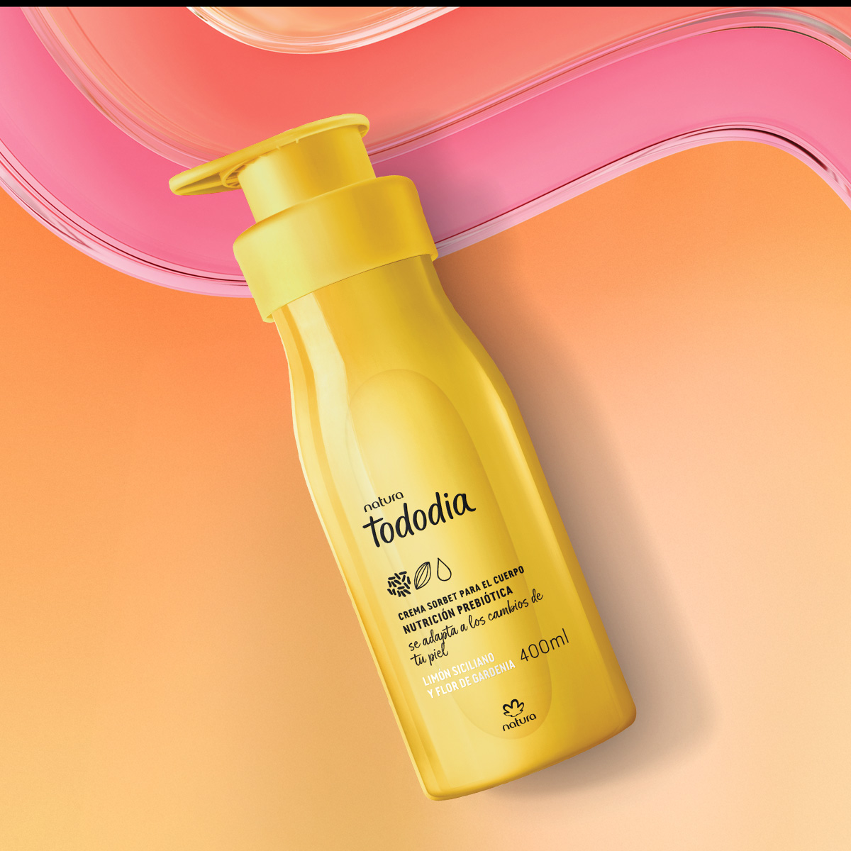 Crema Nutritiva Sorbet para Cuerpo Tododia Limón Siciliano y Flor de Gardenia