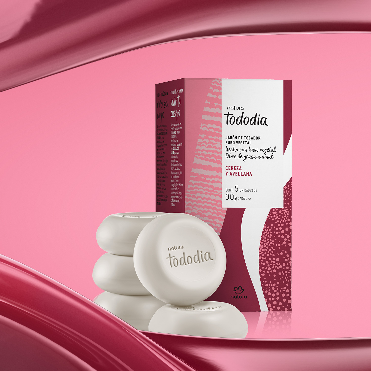 Jabón en Barra Puro Vegetal Tododia Cereza y Avellana