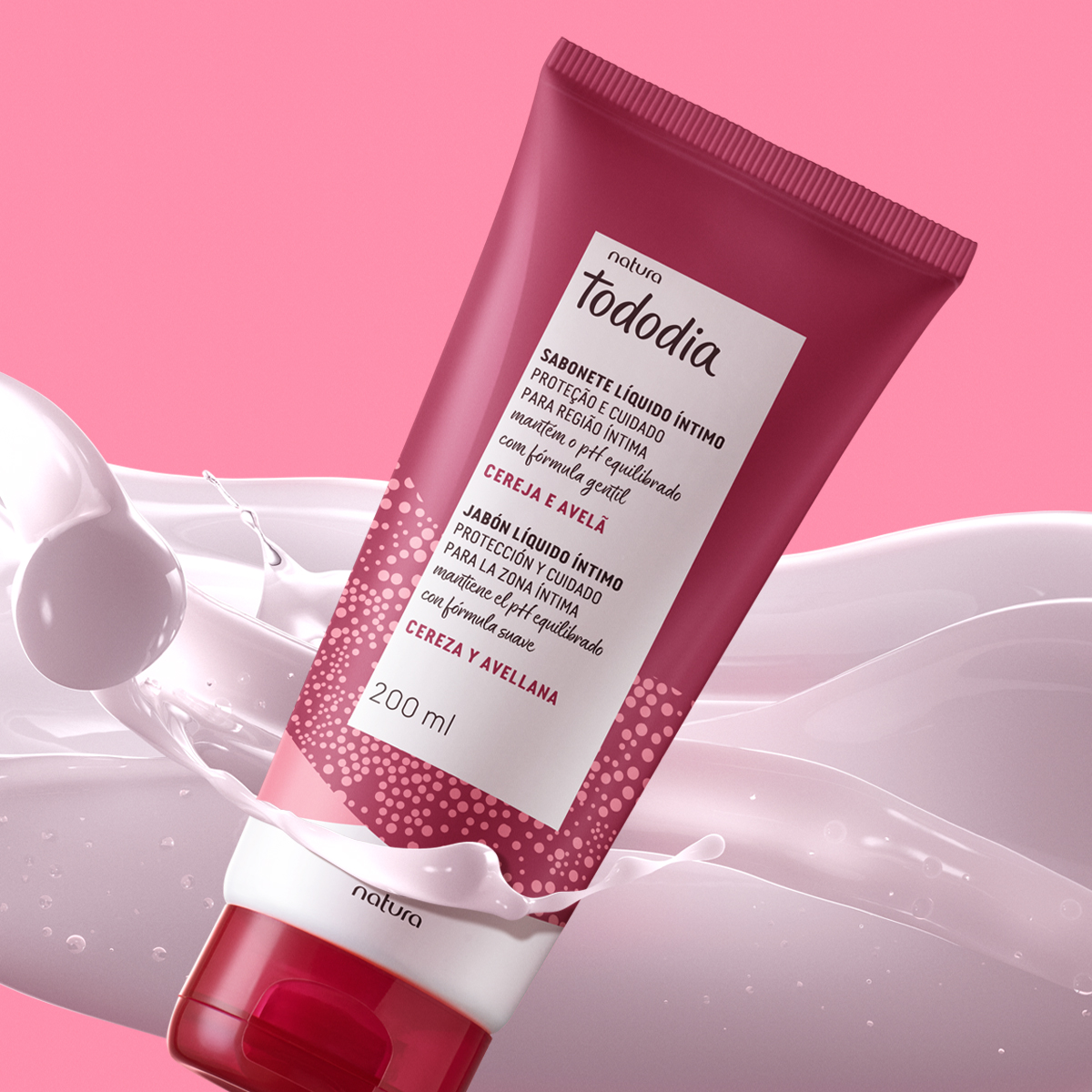 Jabón Líquido Íntimo Tododia Cereza y Avellana