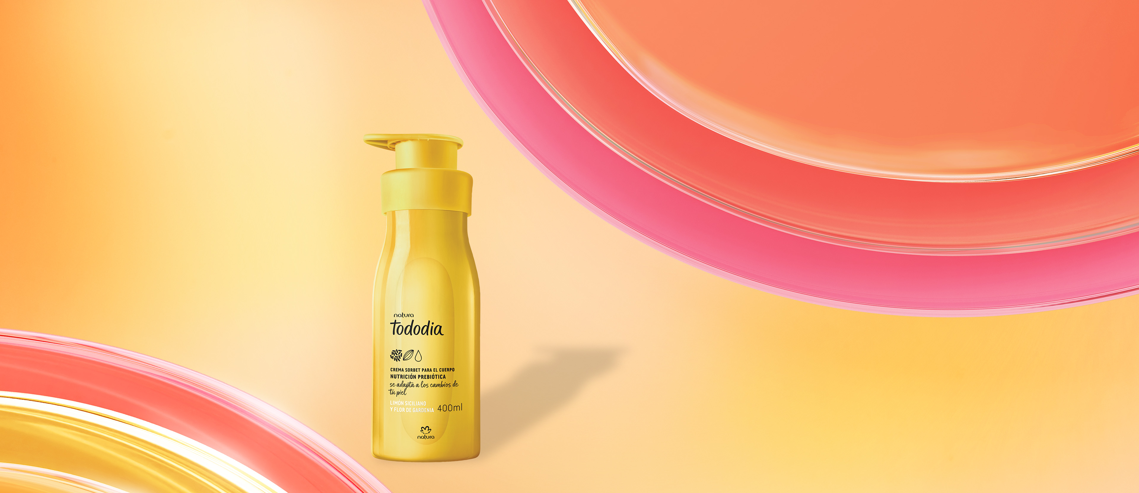 Crema Nutritiva Sorbet para Cuerpo Tododia Limón Siciliano y Flor de Gardenia