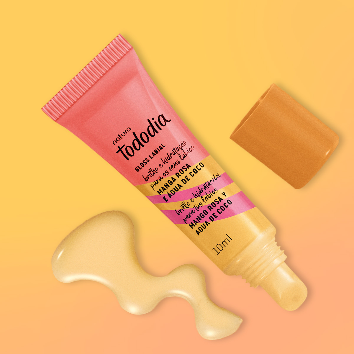 Gloss Labial Tododia Mango Rosa y Agua de Coco