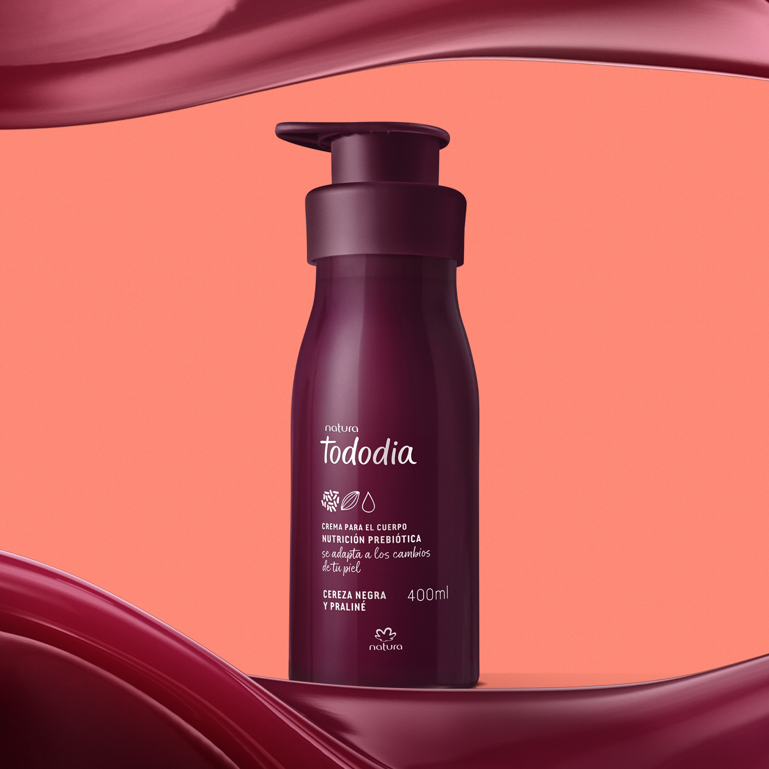 Crema Nutritiva Corporal Tododia Cereza Negra y Praliné