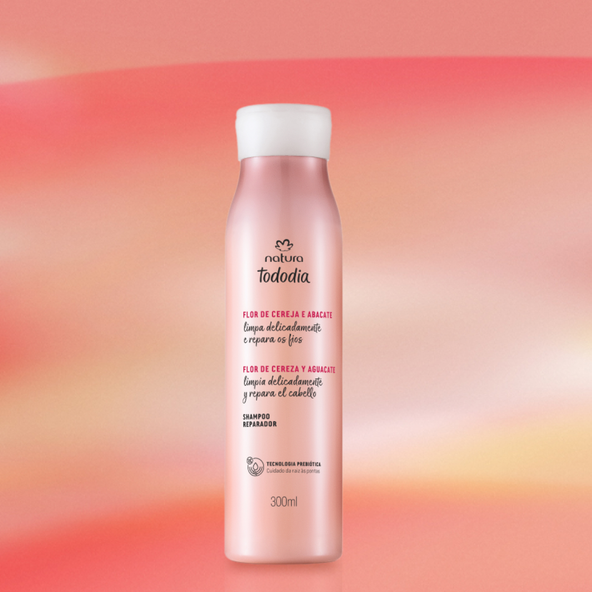 Shampoo reparador flor de cereza y aguacate 300ml Tododia