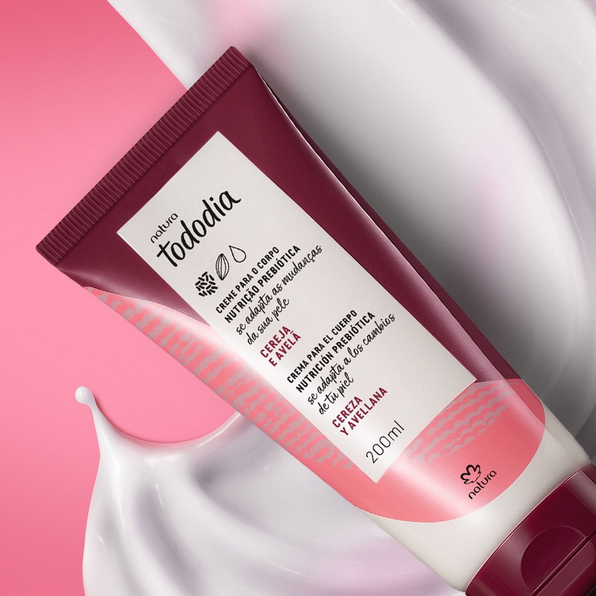 Crema Nutritiva para el Cuerpo Tododia Cereza y Avellana