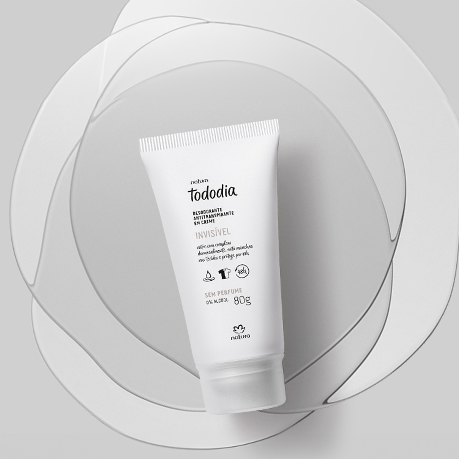 Desodorante antitranspirante en crema sin perfume 80 g Tododia