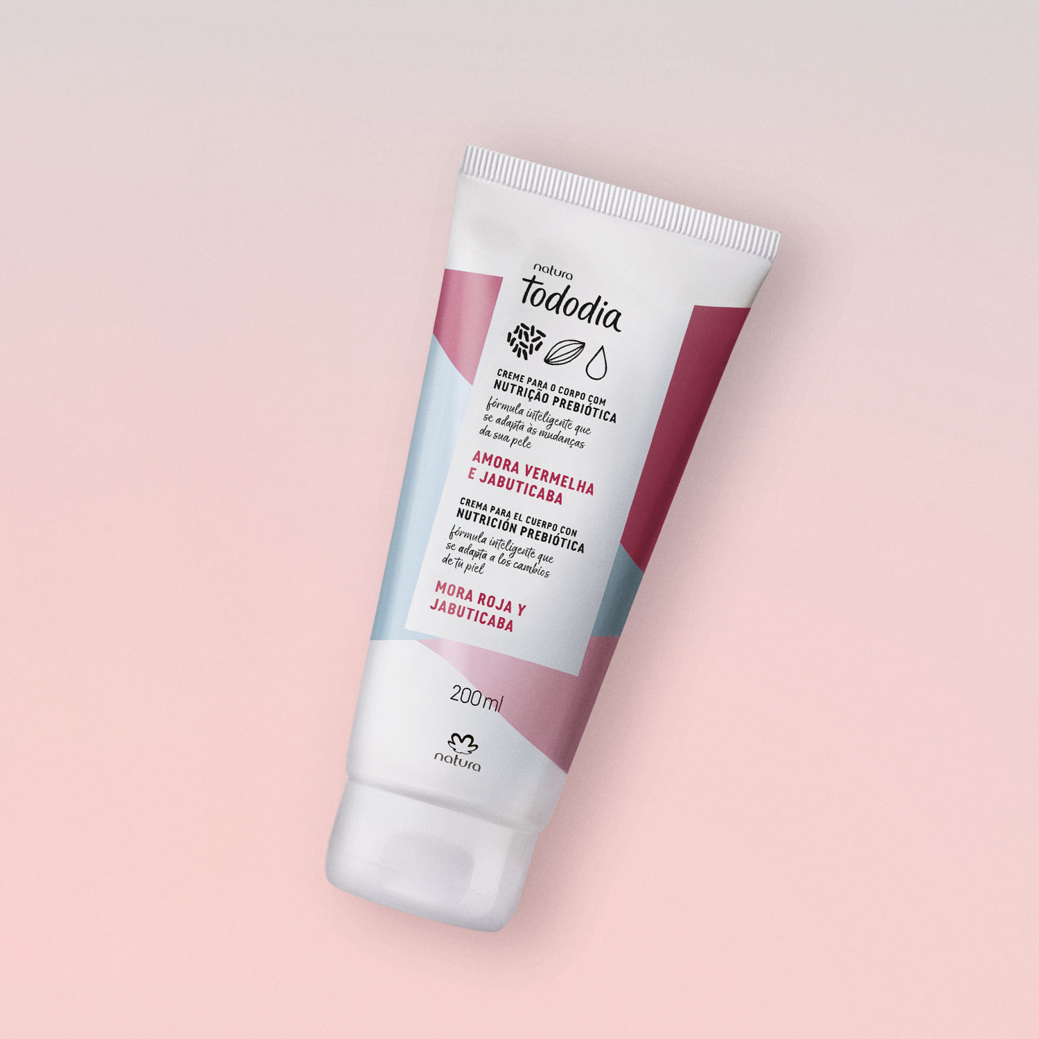 Crema Desodorante Nutritiva para el Cuerpo Tododia Mora Roja y Jabuticaba