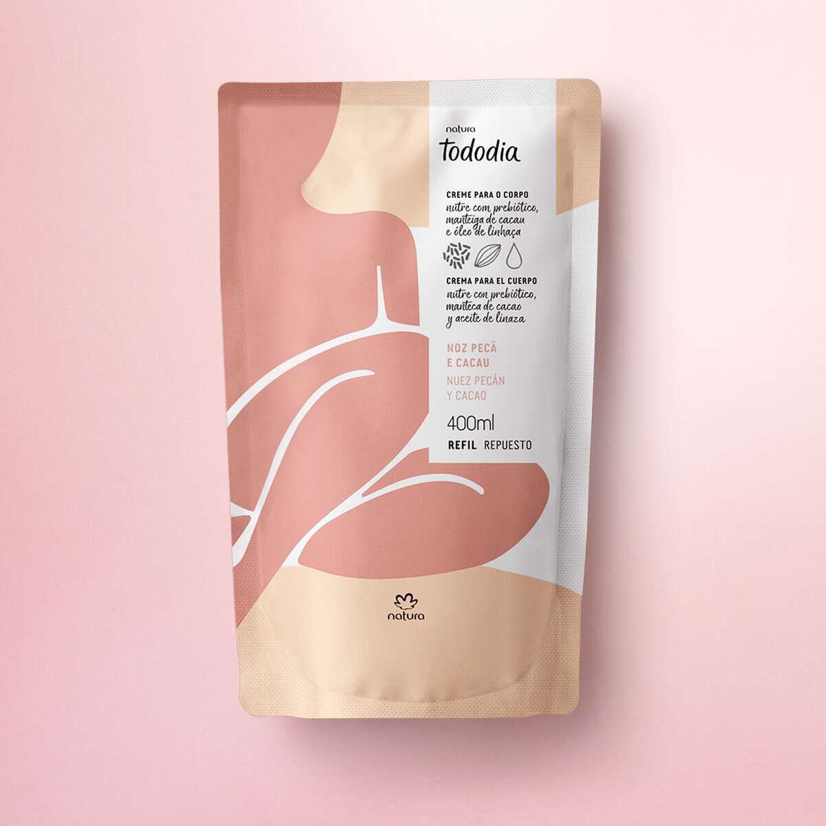 Repuesto crema para el cuerpo nuez pecán y cacao