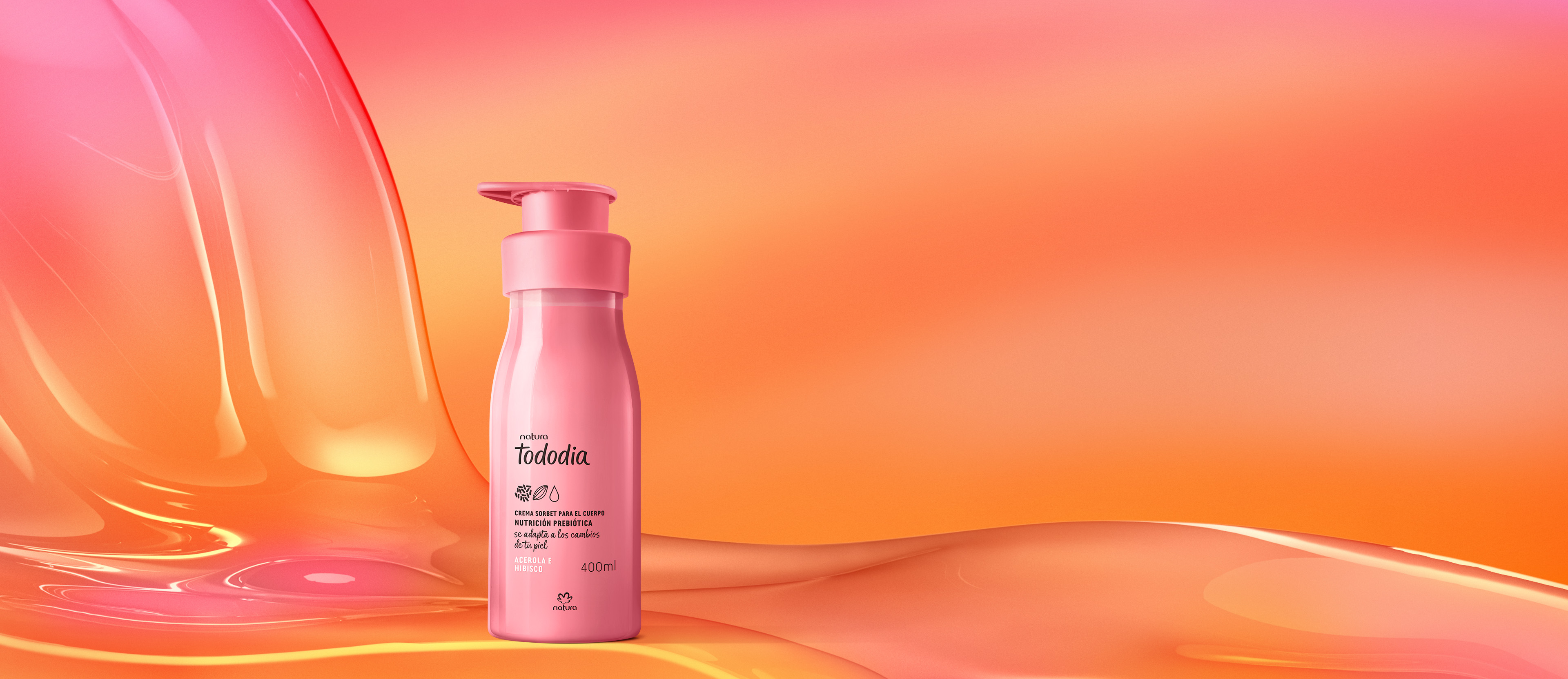 Crema Nutritiva Sorbet para Cuerpo Acerola y Flor de Jamaica