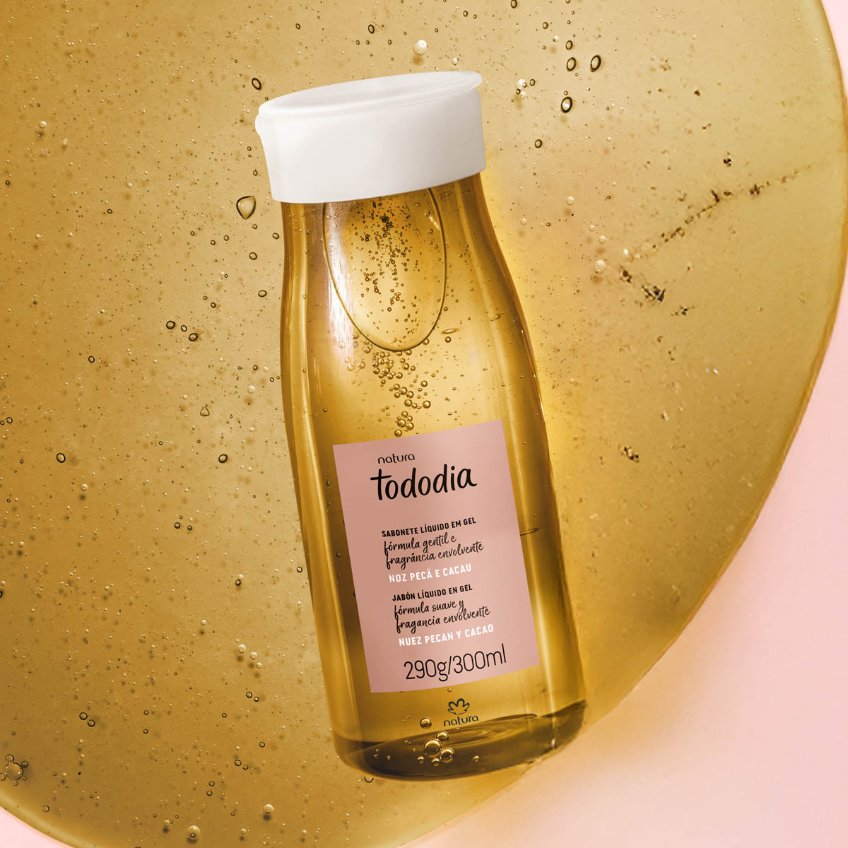 Jabón Líquido en Gel para el Cuerpo Tododia Nuez Pecán y Cacao