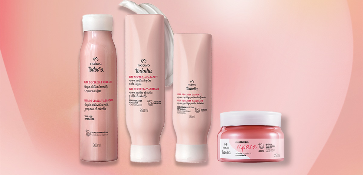 Crema de peinar reparadora reparación flor de cereza y aguacate