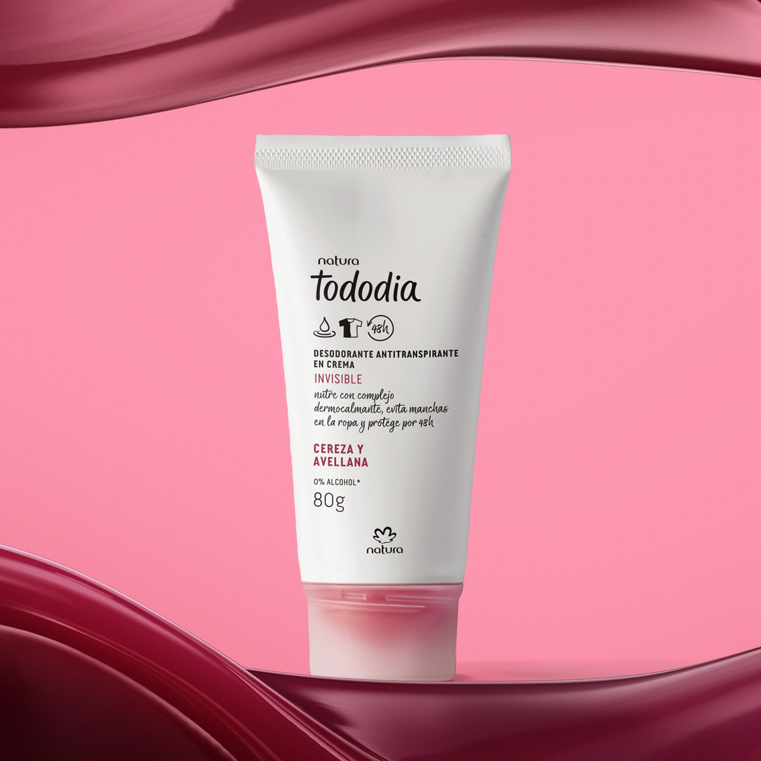 Desodorante Antitranspirante en Crema Tododia Cereza y Avellana