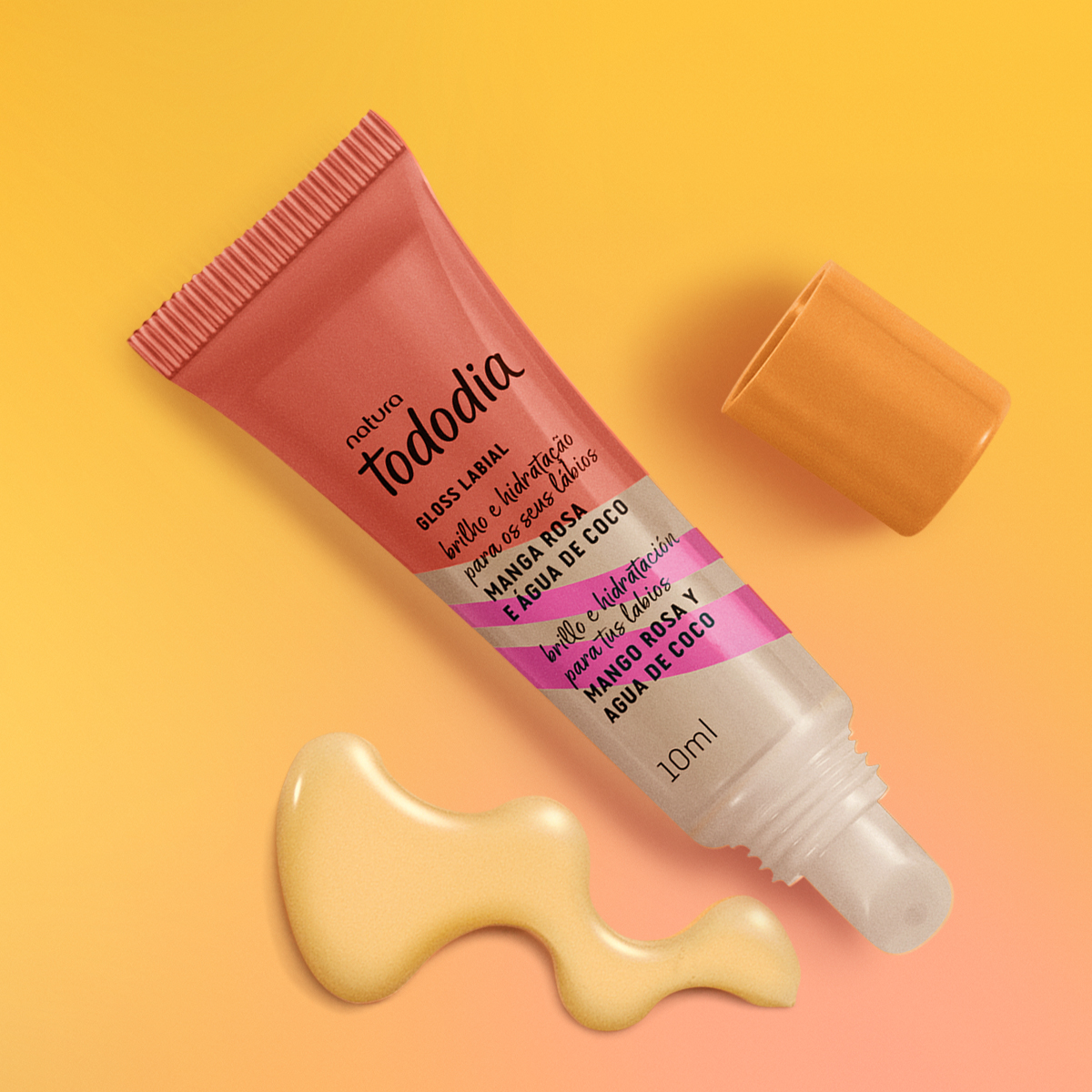 Gloss Labial Tododia Mango Rosa y Agua de Coco
