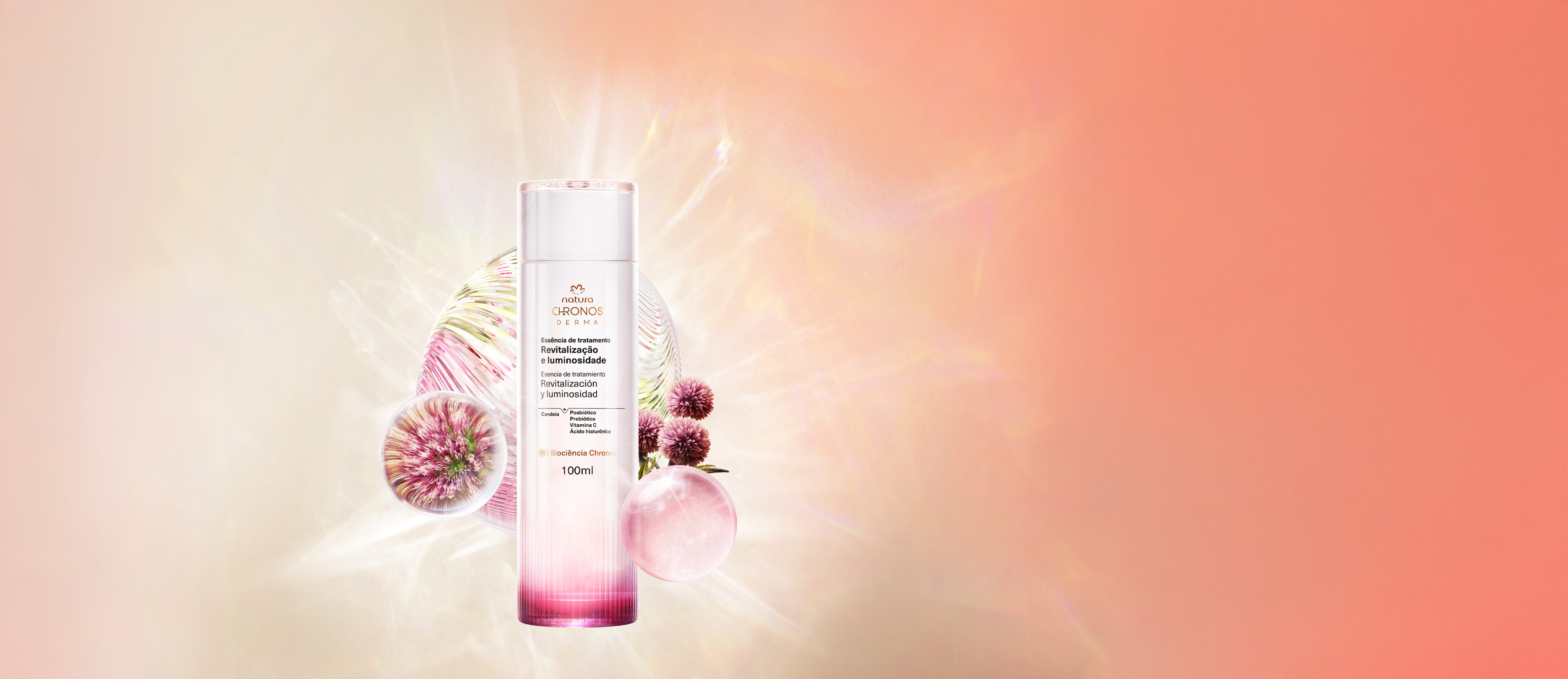 Esencia facial revitalización y luminosidad 100ml Chronos Derma