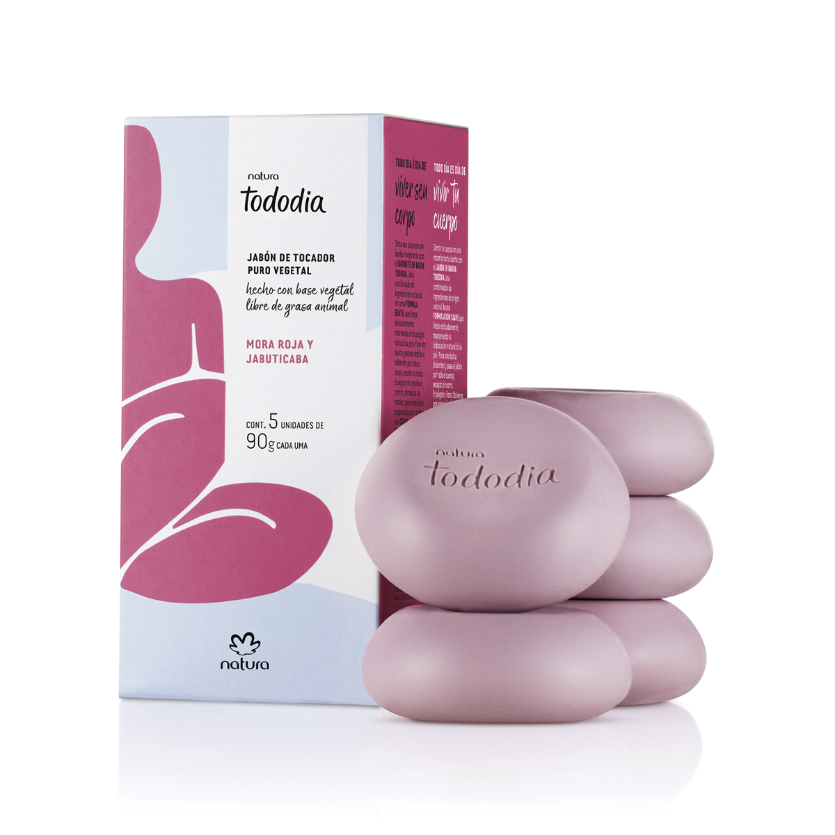 Jabón en Barra Puro Vegetal Tododia Mora Roja y Jabuticaba
