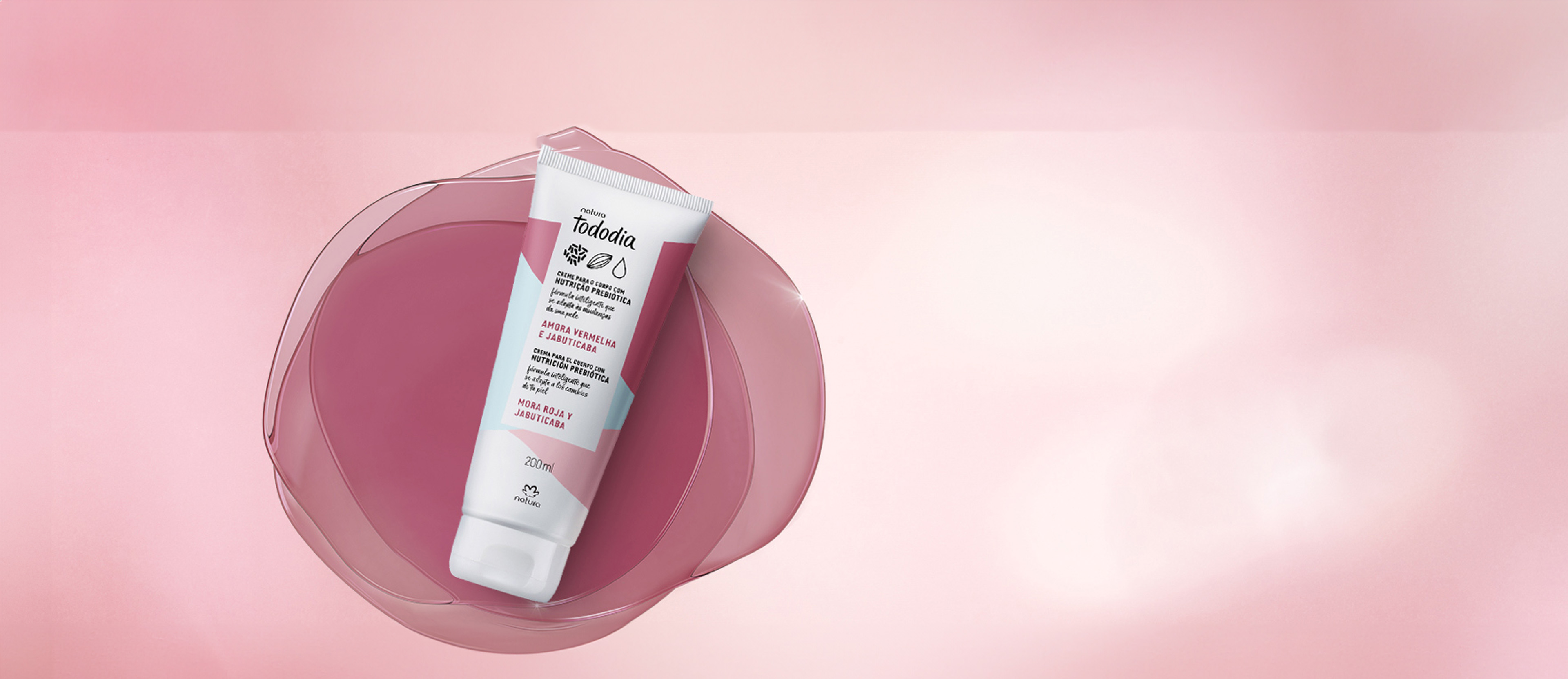 Crema Desodorante Nutritiva para el Cuerpo Tododia Mora Roja y Jabuticaba
