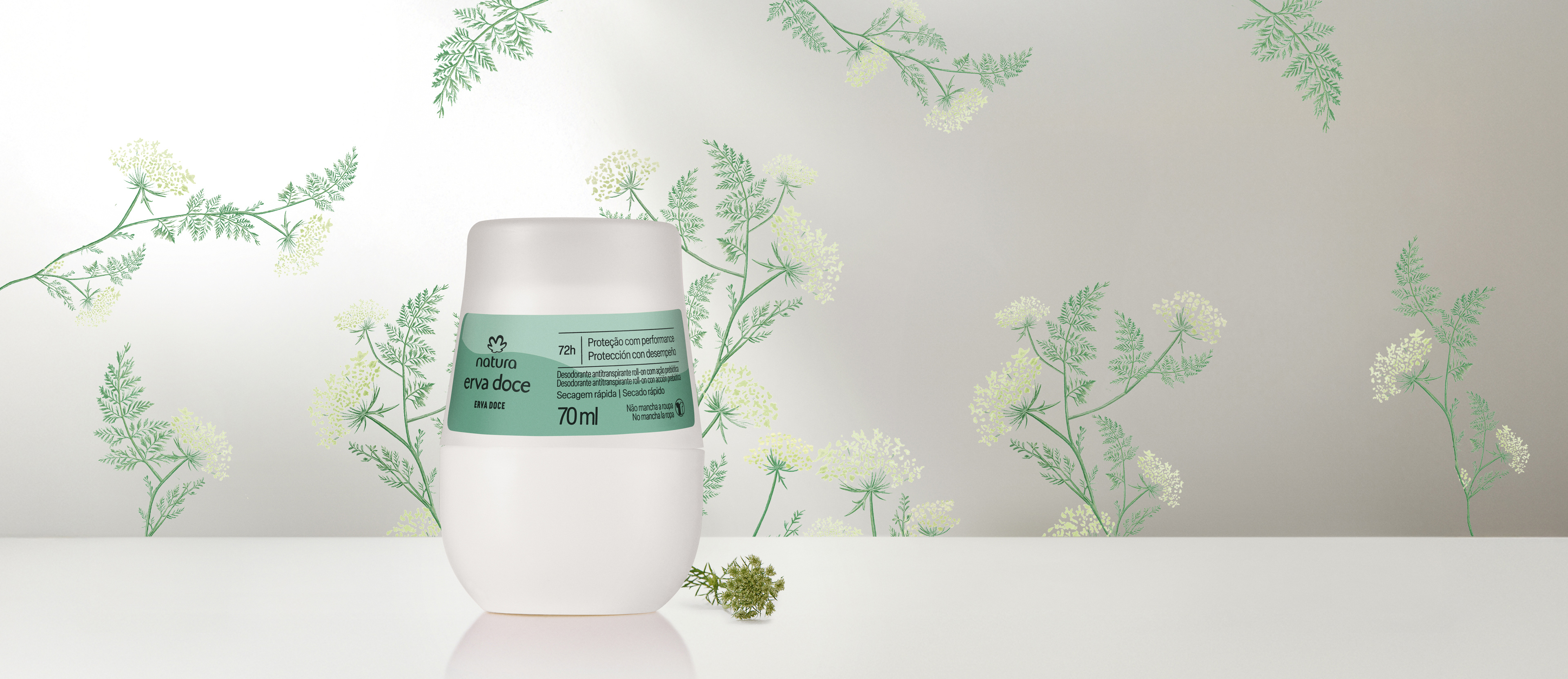 Desodorante Antitranspirante Roll-on Erva Doce