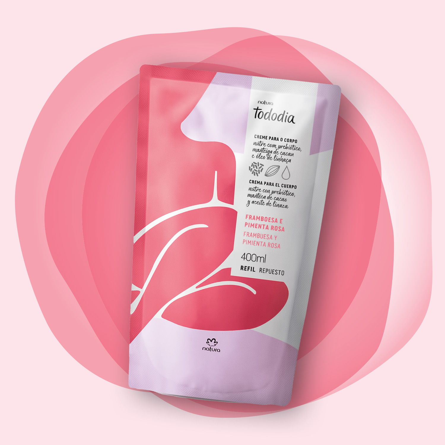 Repuesto crema para el cuerpo frambuesa y pimienta rosa