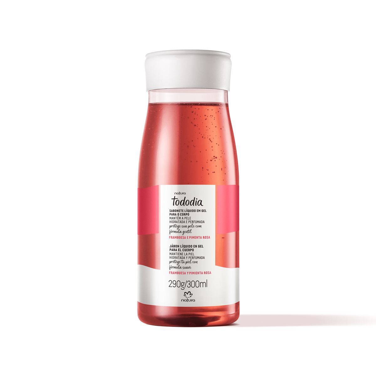 Jabón Líquido en Gel para el Cuerpo Tododia Frambuesa y Pimienta Rosa