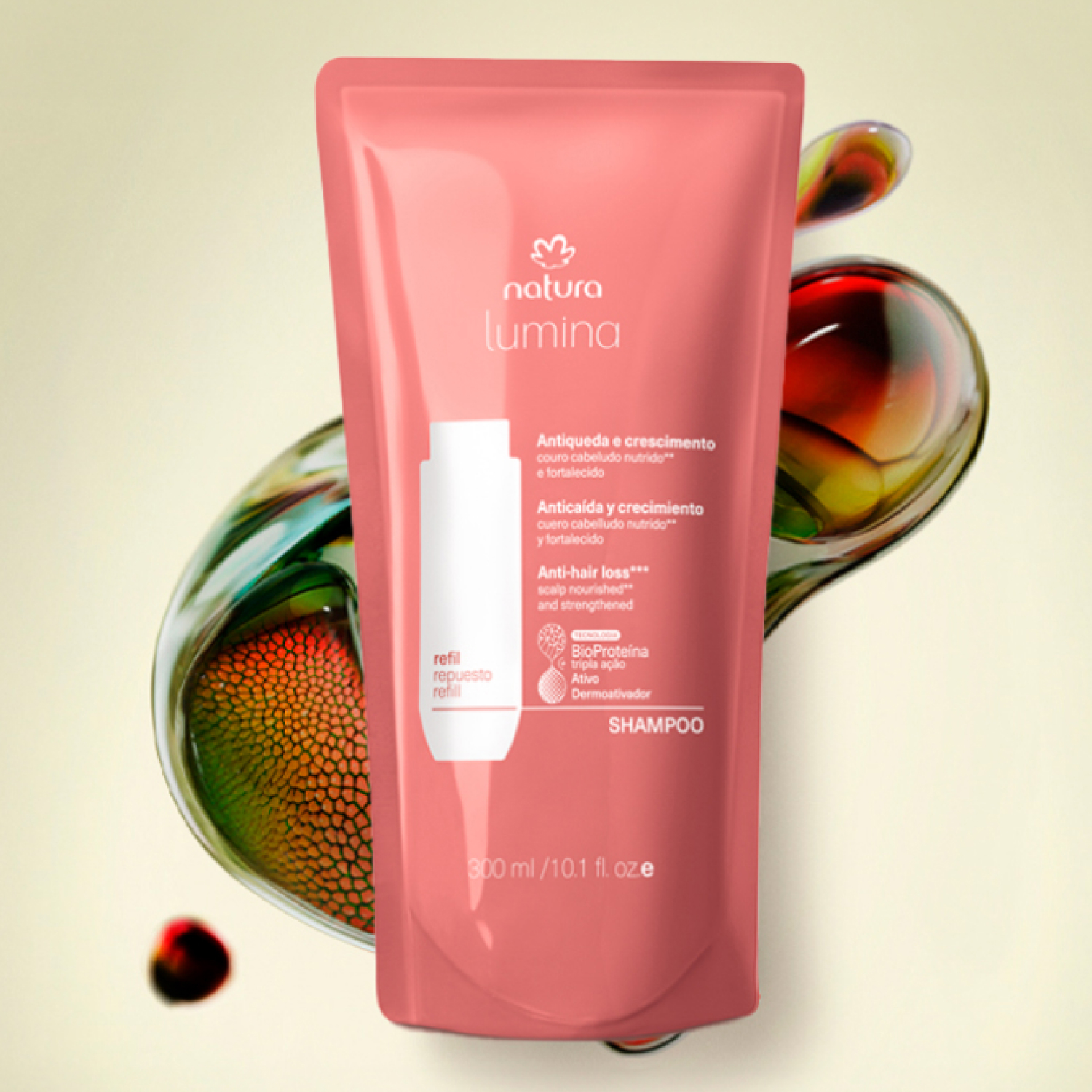 Repuesto Shampoo Anticaída y Crecimiento Lumina 300ml