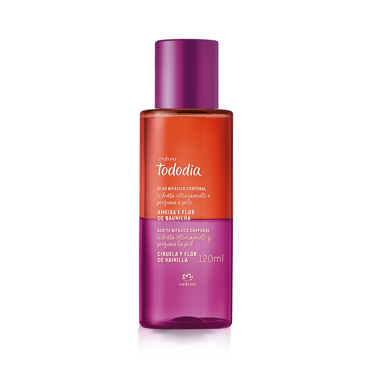 Aceite Bifásico Corporal Tododia Ciruela y Flor de Vainilla 120 ml
  