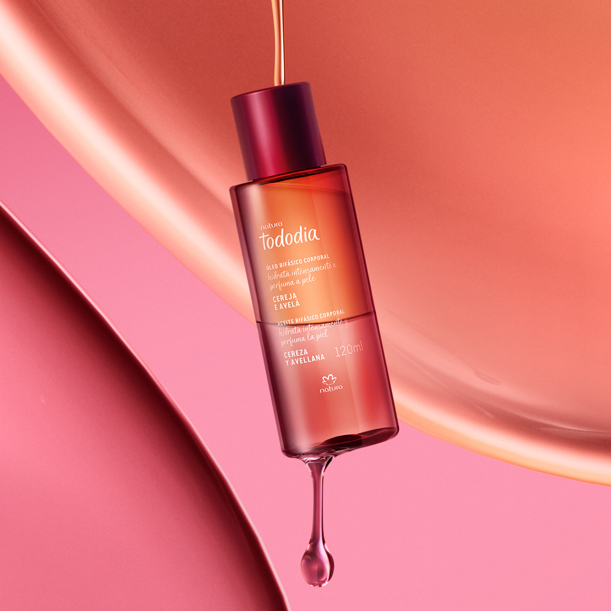 Aceite Bifásico Corporal Tododia Cereza y Avellana