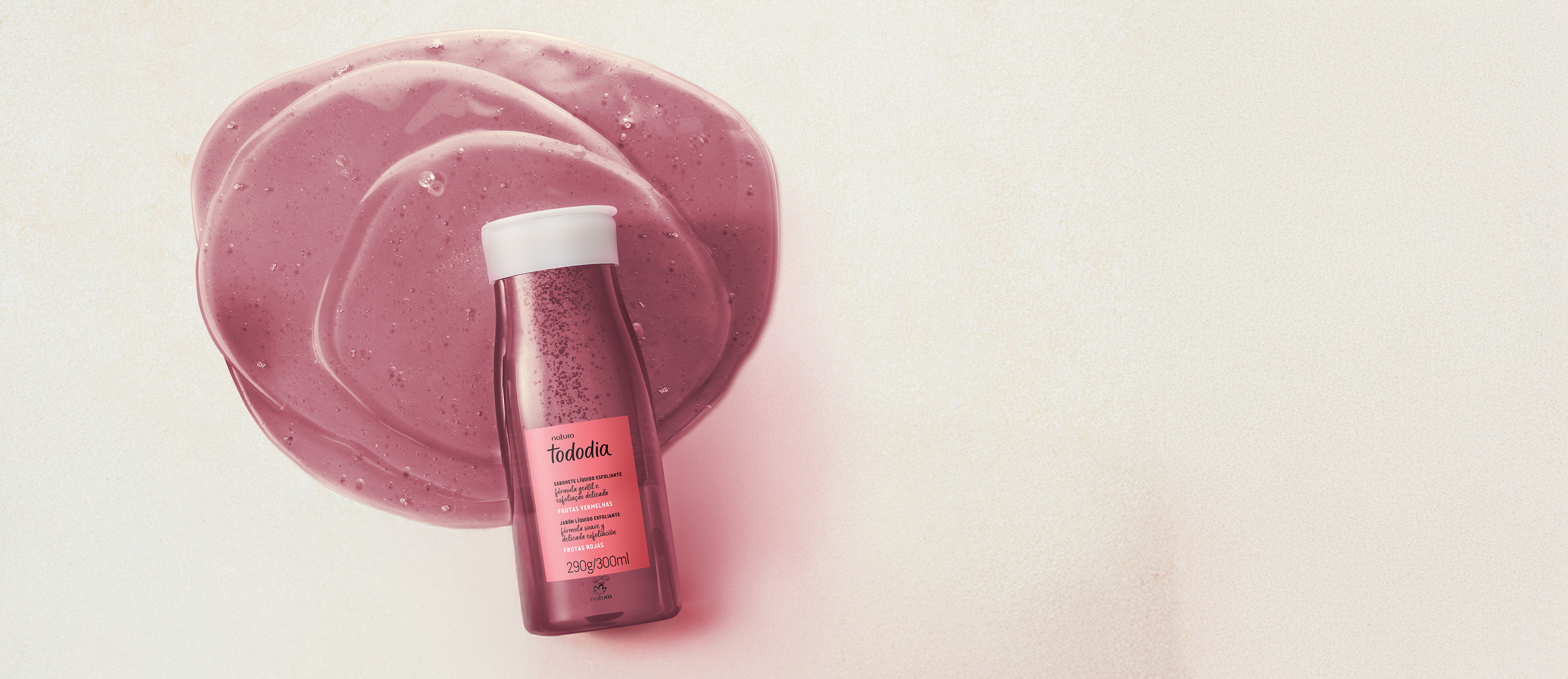 Jabón líquido en gel frutas rojas