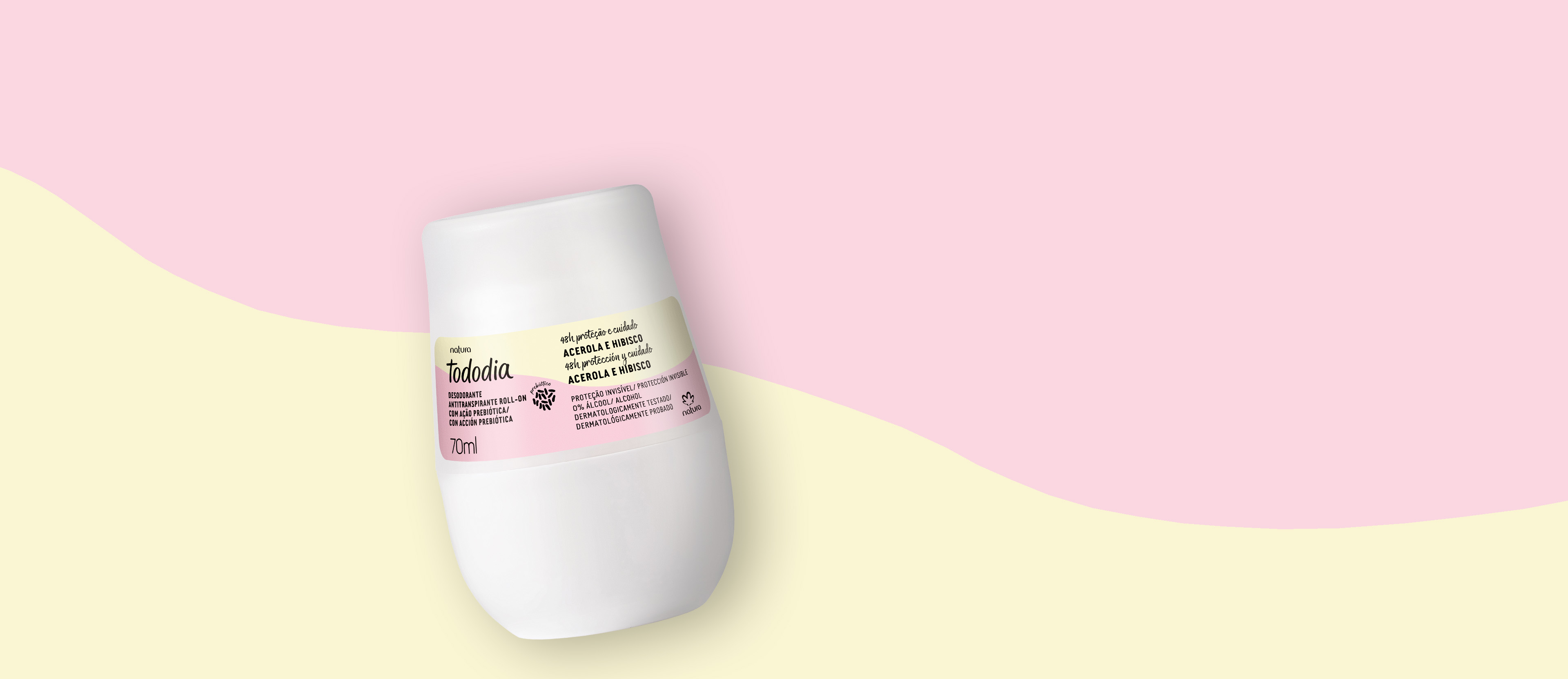 Desodorante Antitranspirante Roll On Tododia Acerola y Flor de Jamaica