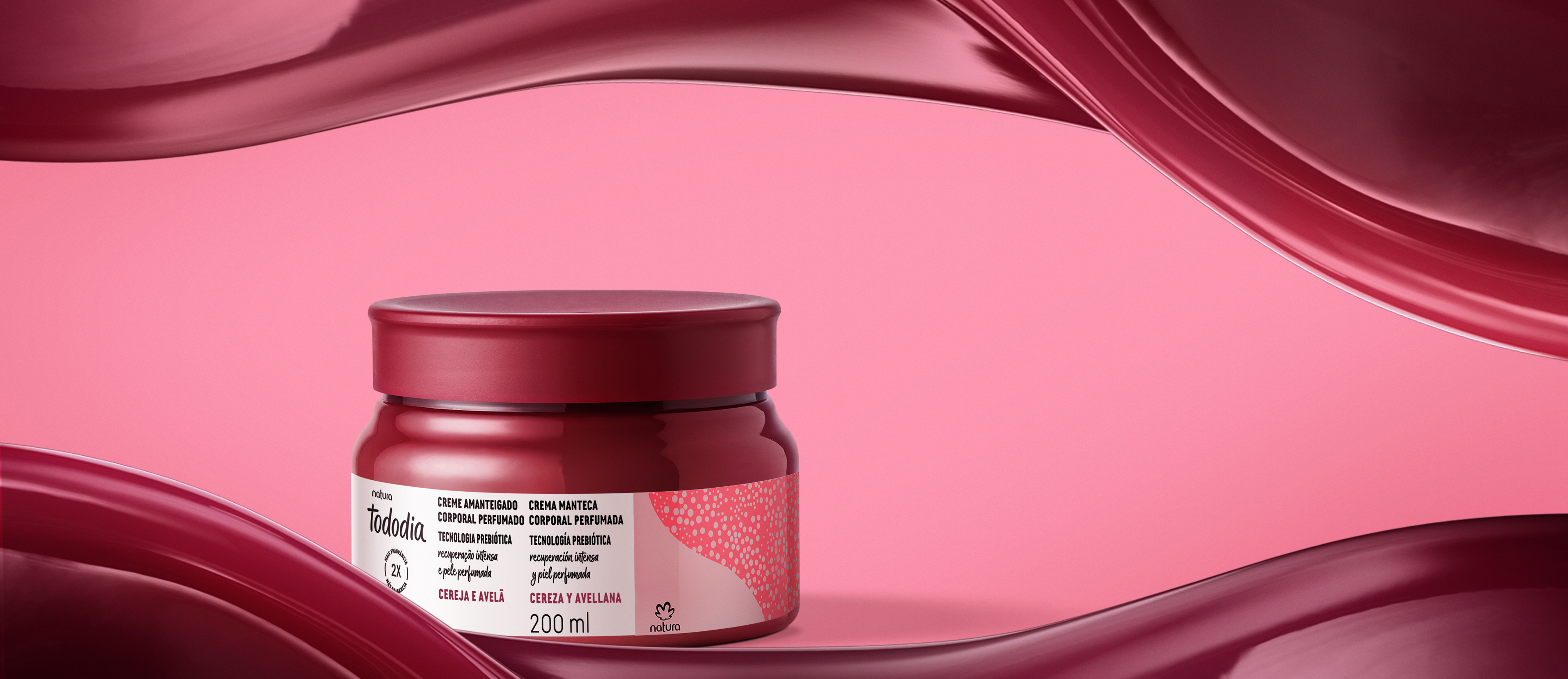 Crema Hidratante Corporal Perfumada Tododia Cereza y Avellana