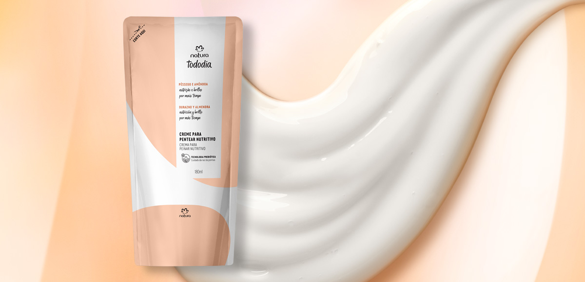 Crema de peinar nutritiva nutrición y brillo durazno y almendra