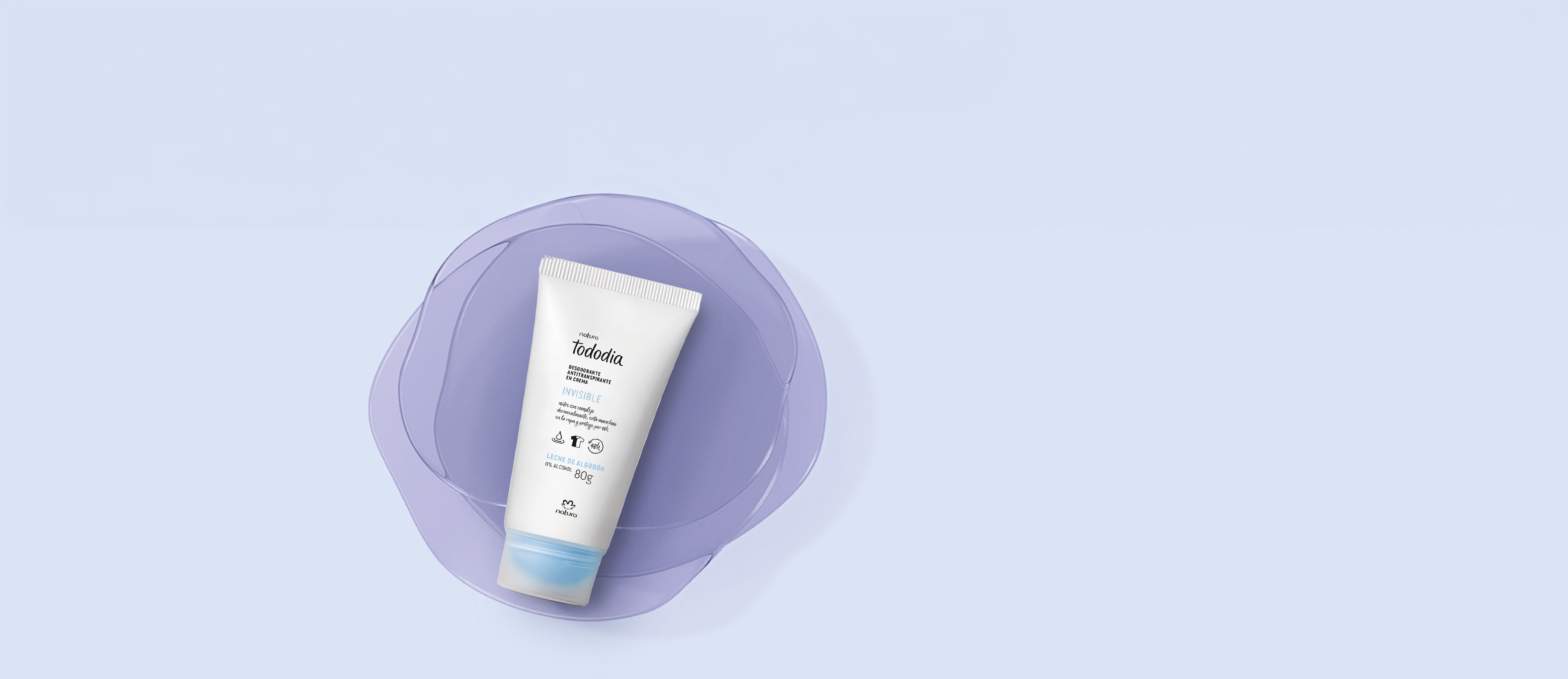 Desodorante antitranspirante en crema leche de algodón Tododia