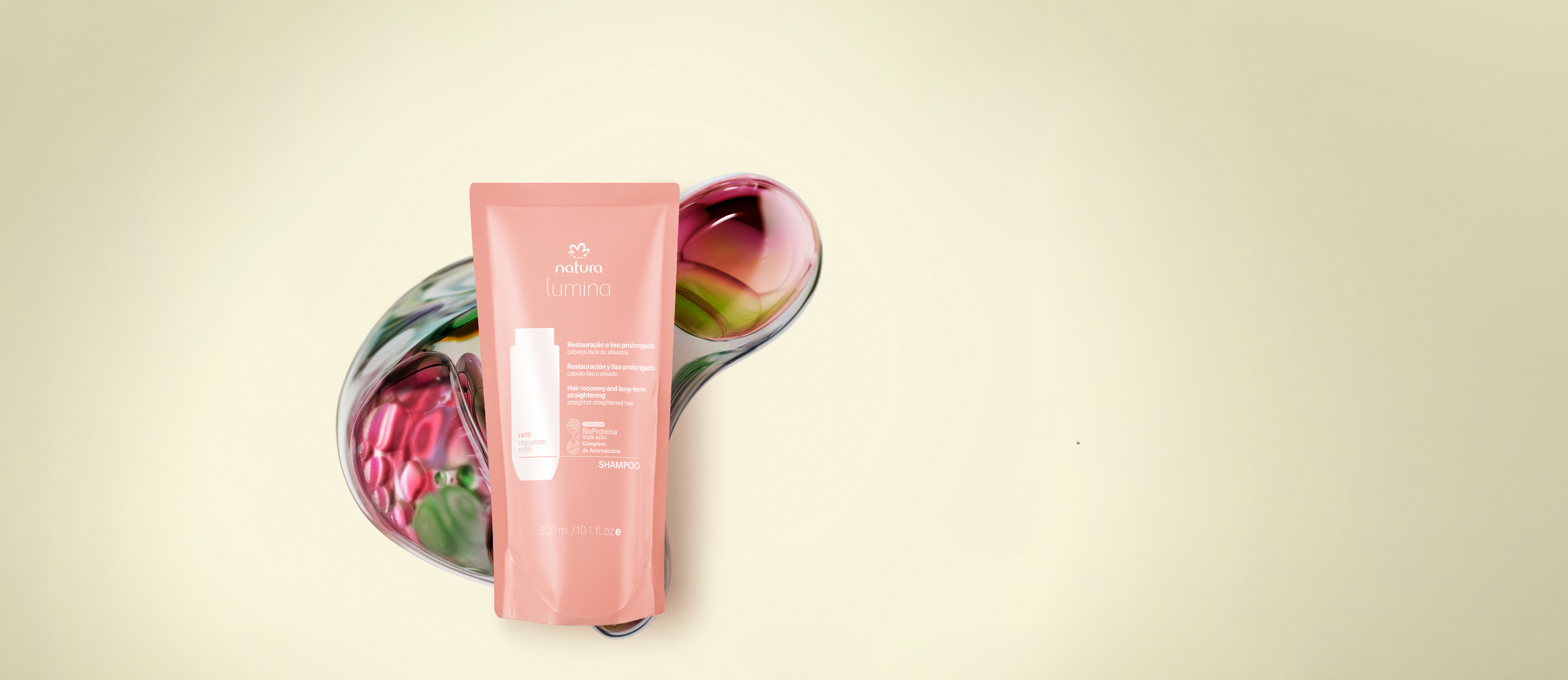 Repuesto Shampoo Lumina Restauración y Liso Prolongado