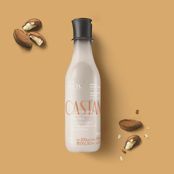 Jabón líquido corporal castaña