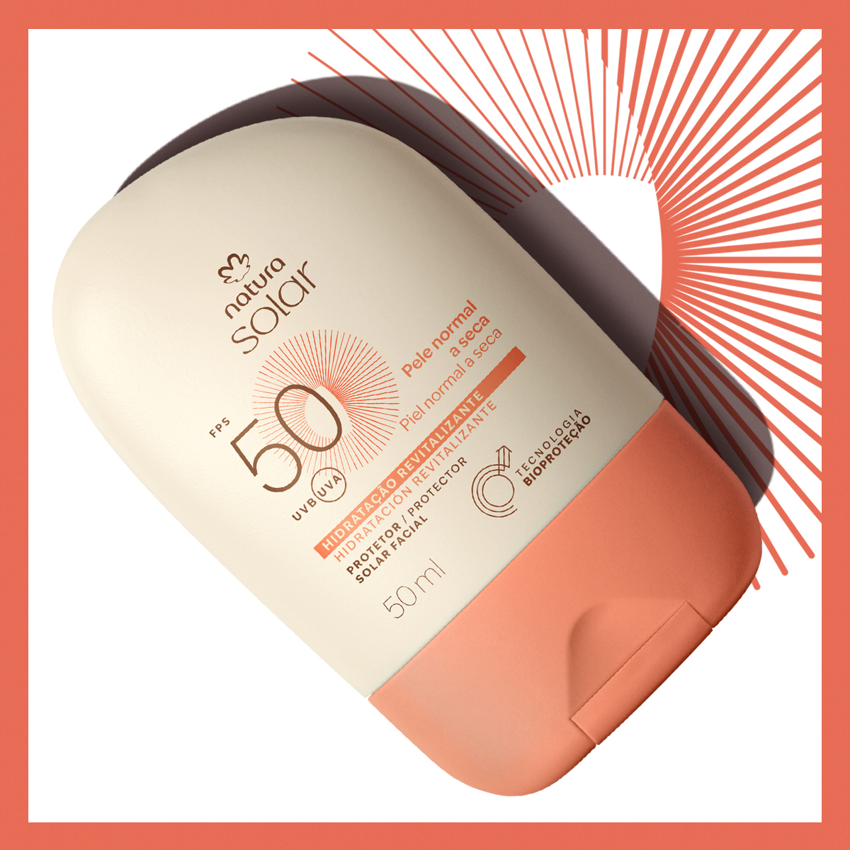 Protector Solar Facial Piel Normal a Seca FPS 50 Natura Solar