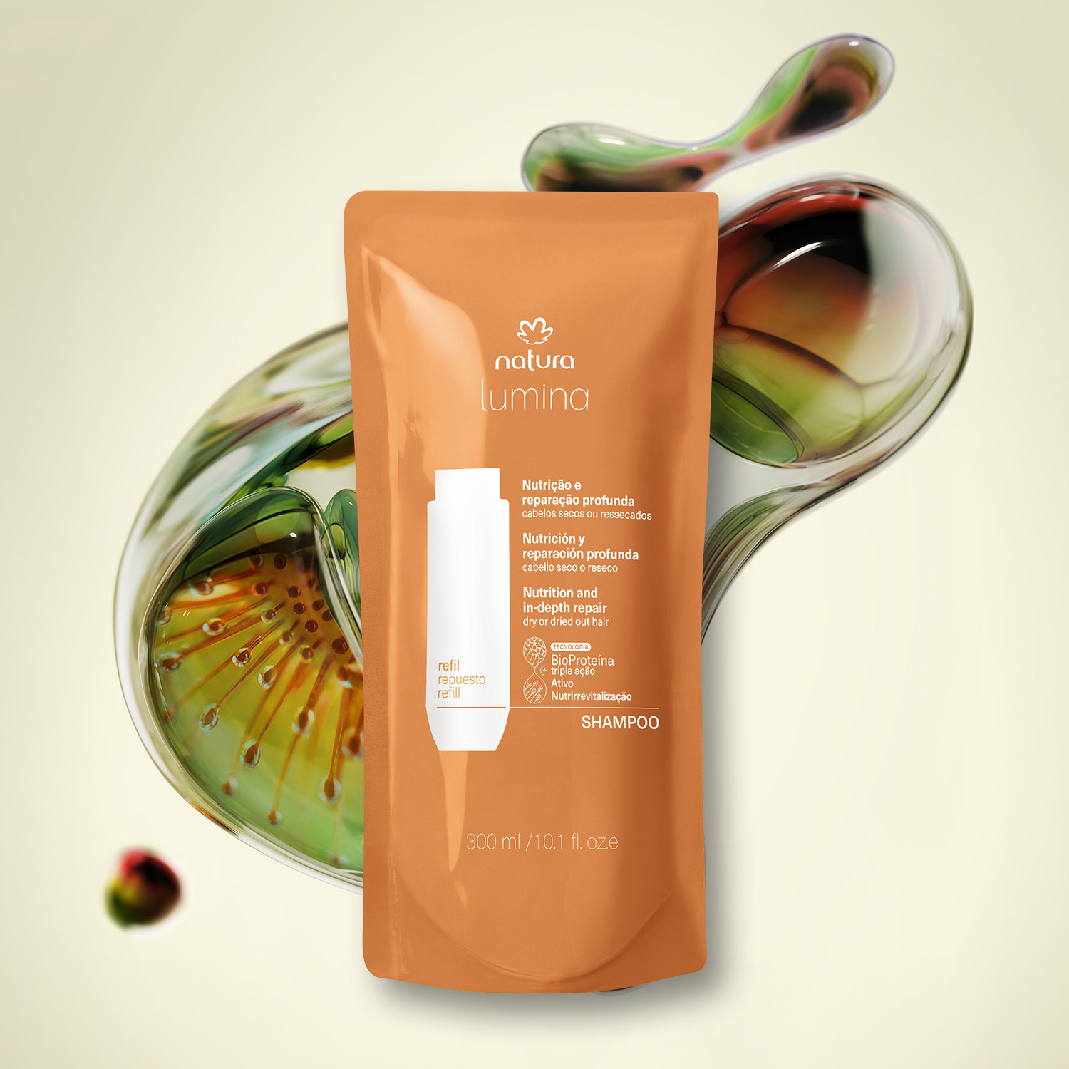 Repuesto Shampoo Nutrición y Reparación Profunda Lumina