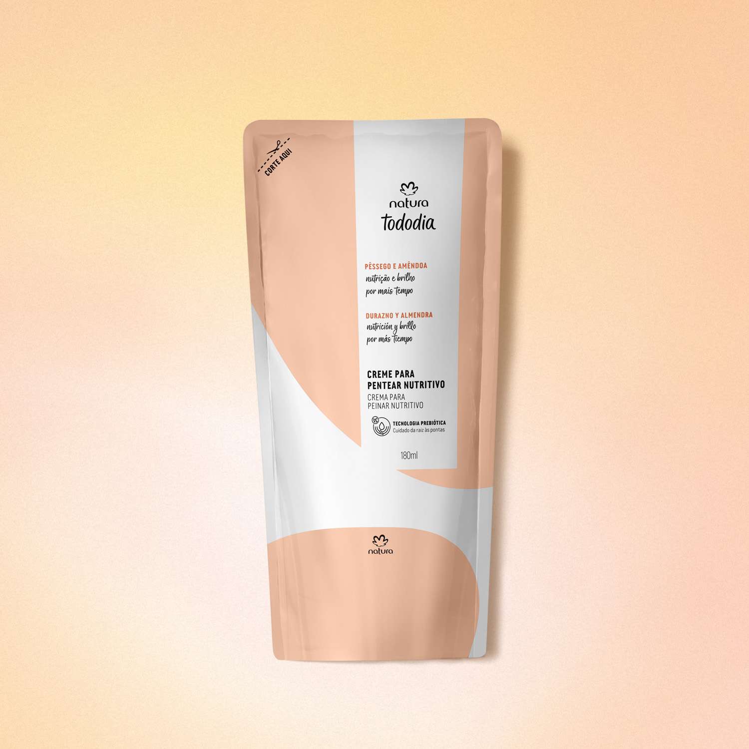 Repuesto Crema para peinar Durazno y Almendras Tododia 180ml