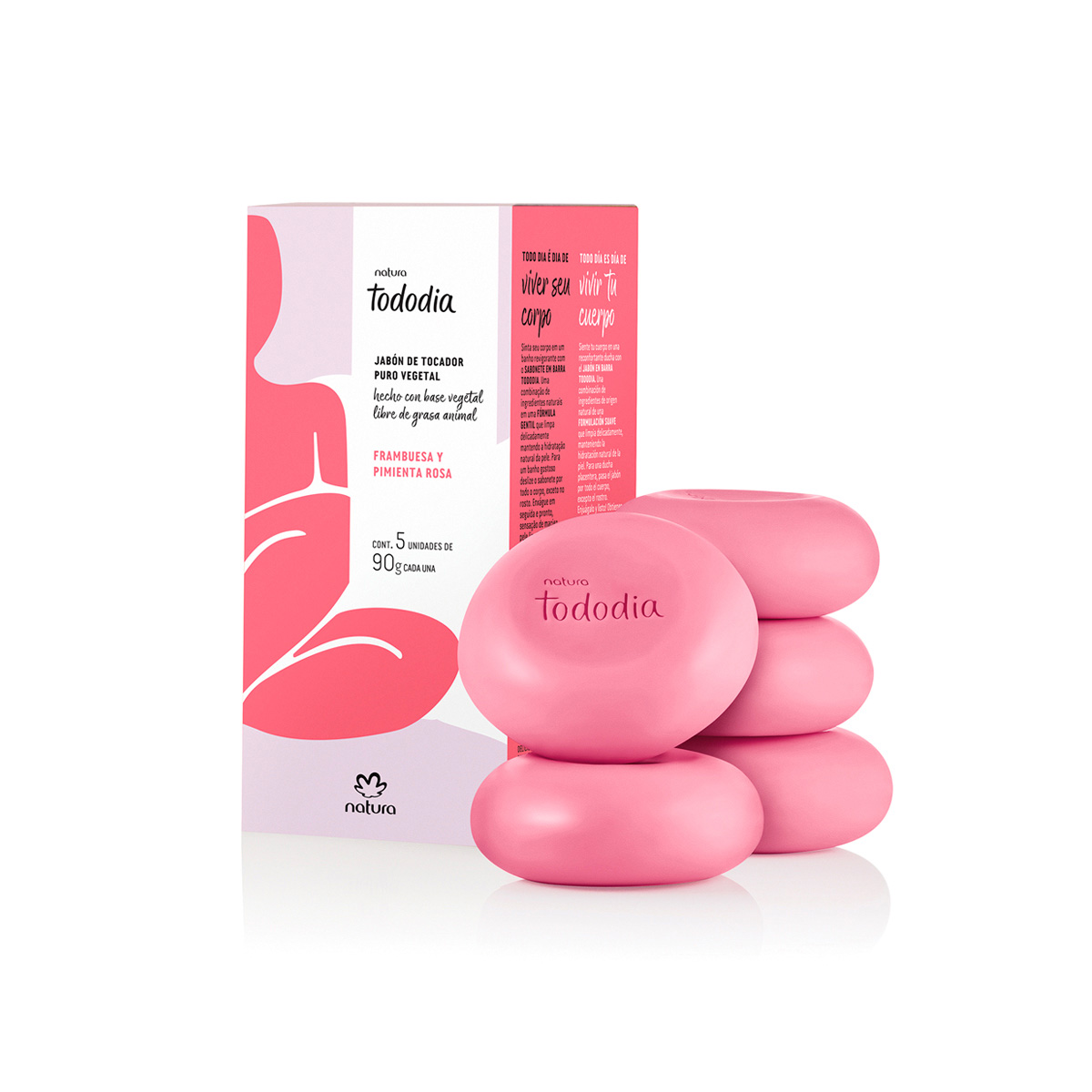 Jabones en barra frambuesa y pimienta rosa