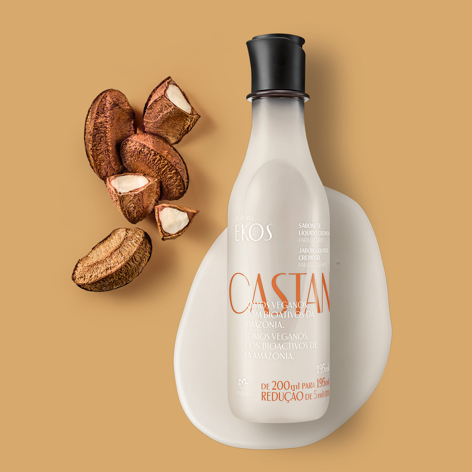 Jabón líquido corporal castaña
