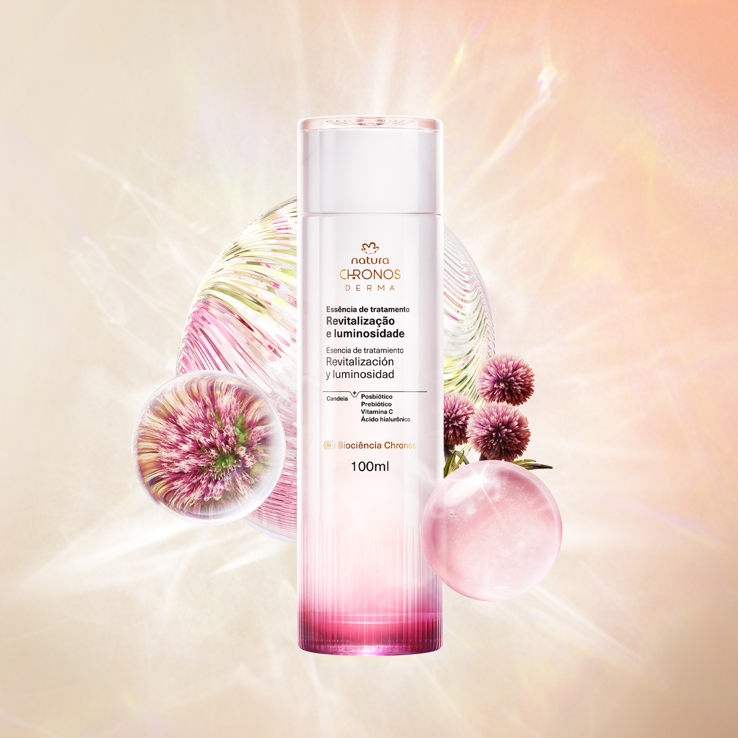 Esencia facial revitalización y luminosidad 100ml Chronos Derma