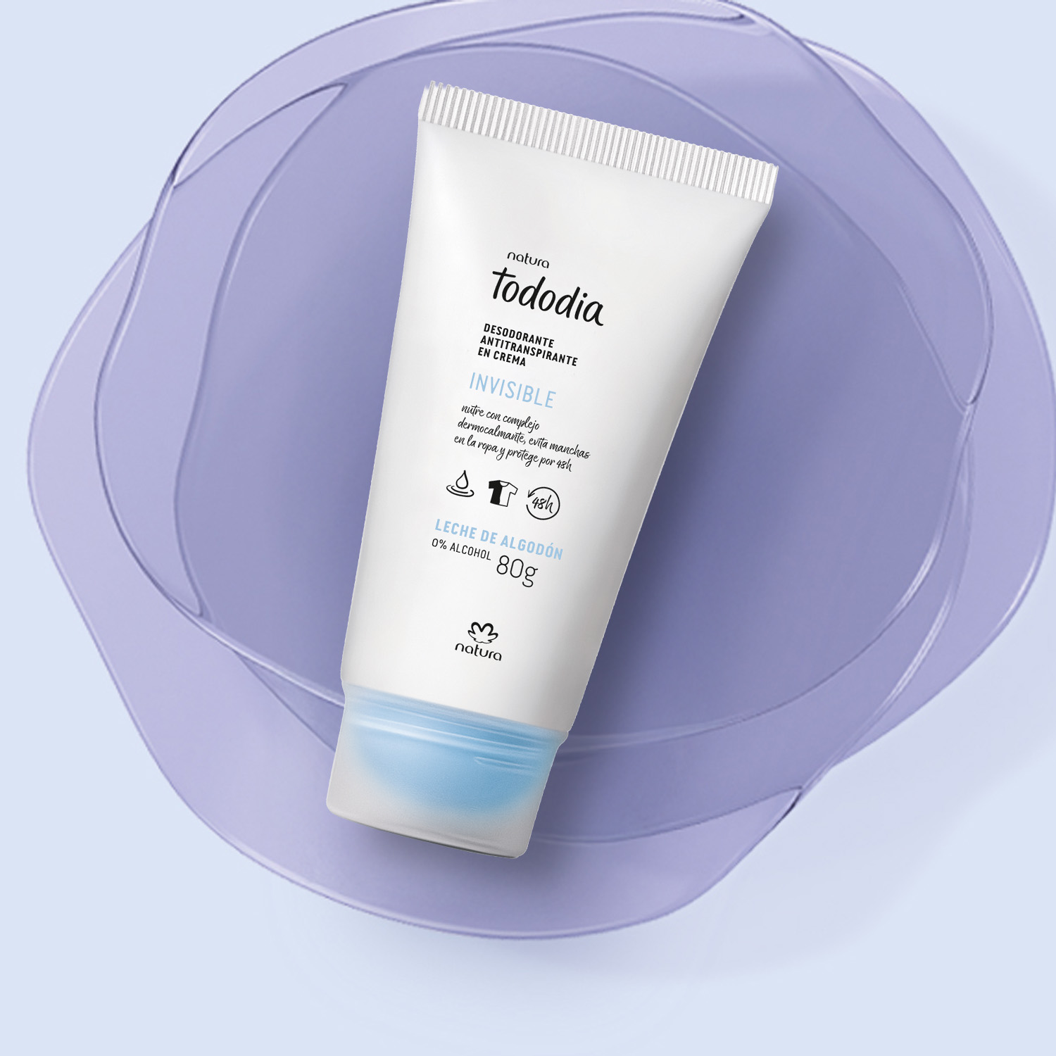 Desodorante antitranspirante en crema leche de algodón Tododia