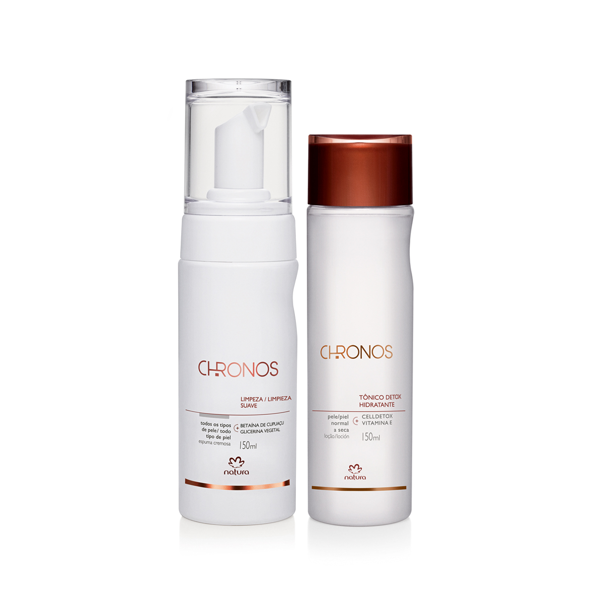 Kit Tónico Detox Hidratante y Espuma de Limpieza Chronos (2 productos)