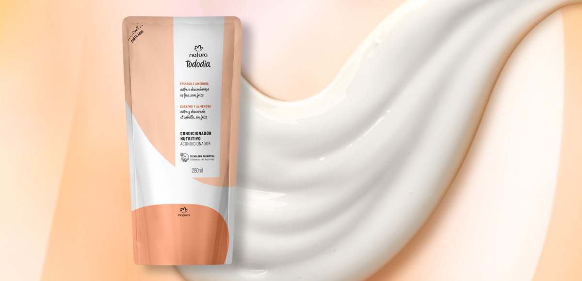 Acondicionador nutritivo nutrición y brillo durazno y almendra