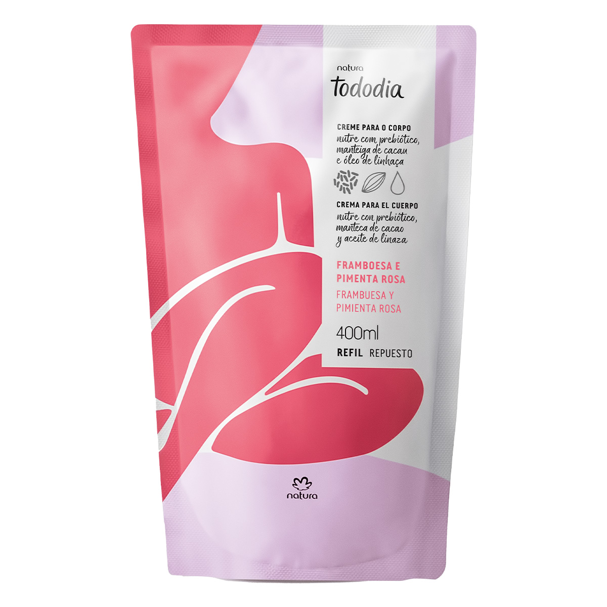 Repuesto crema para el cuerpo frambuesa y pimienta rosa