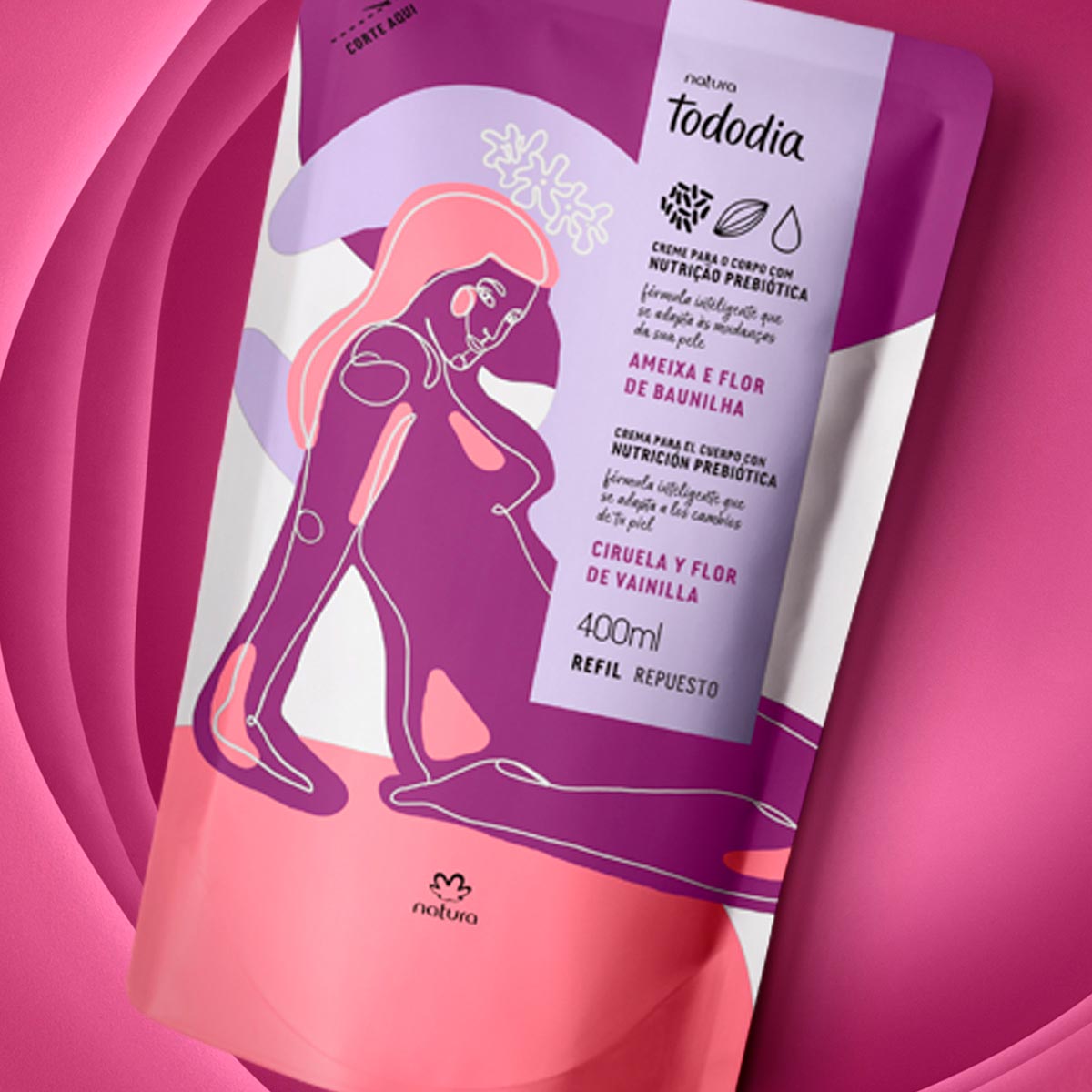 Repuesto Crema nutritiva para cuerpo ciruela y flor de vainilla