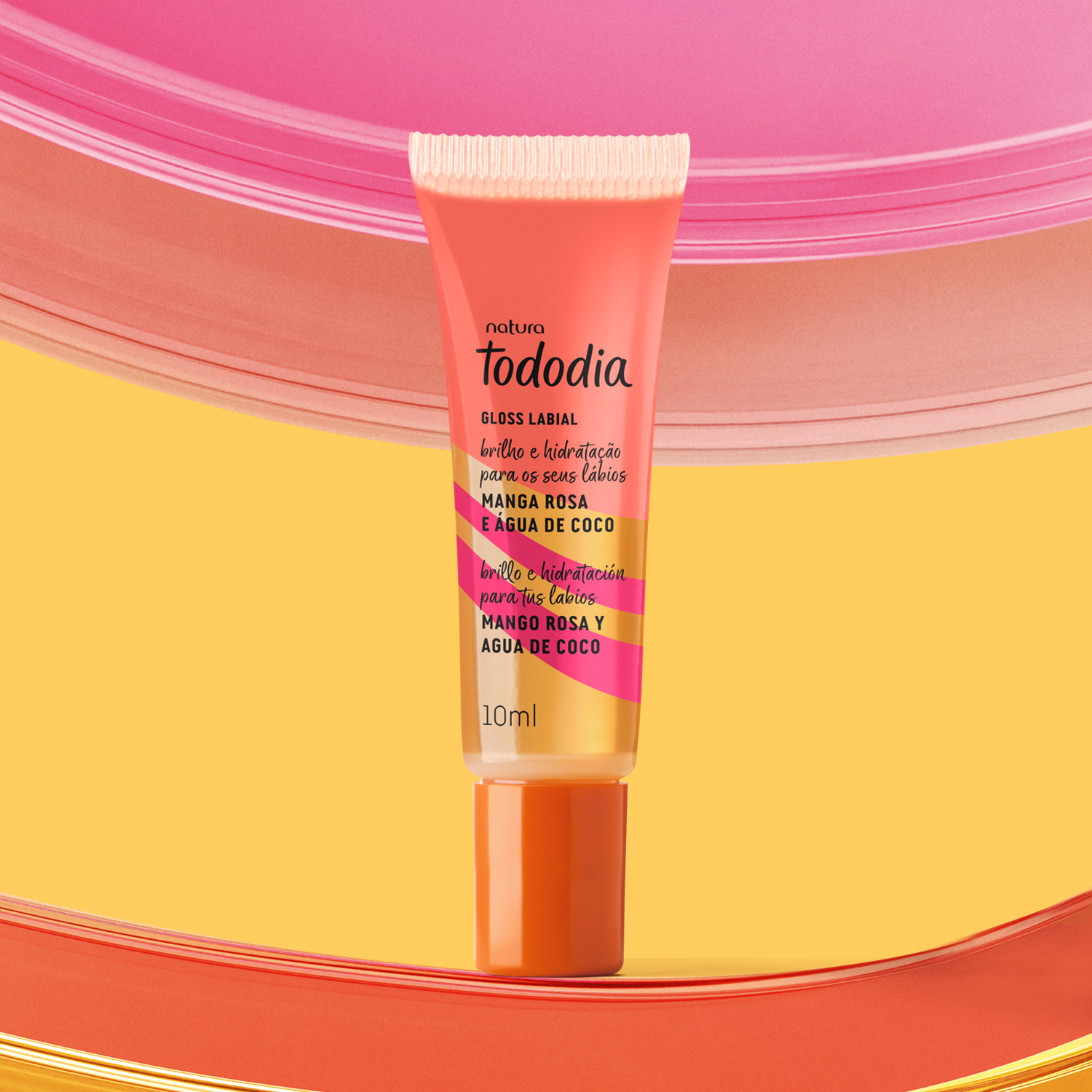 Gloss Labial Tododia Mango Rosa y Agua de Coco