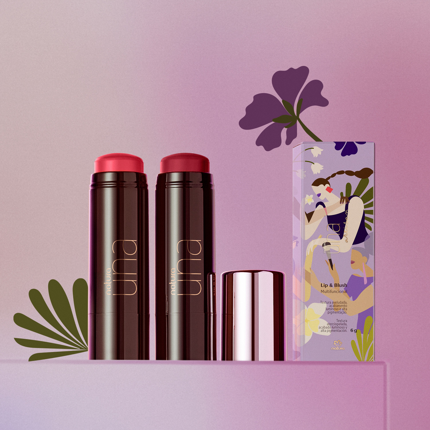 Lip y Blush Stick Una